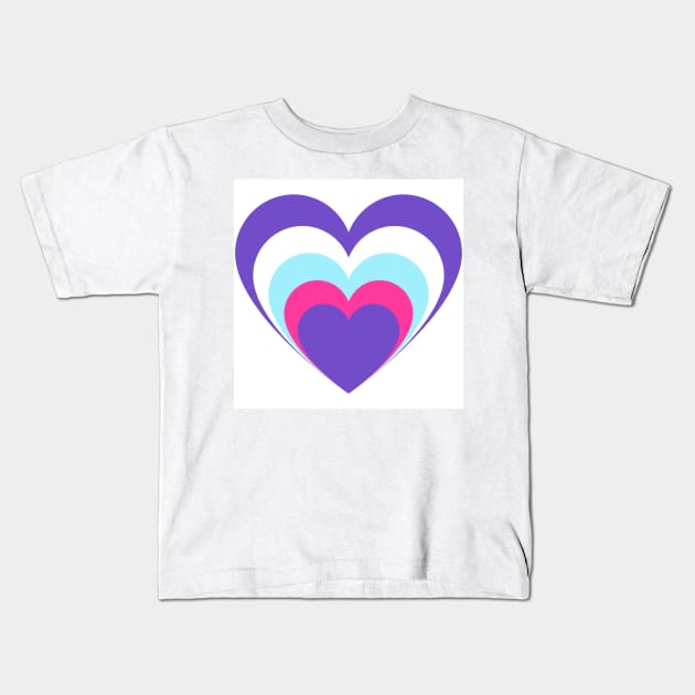 Multi heart in heart Kids T-Shirt by Annka47